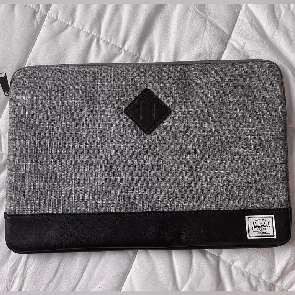 Herschel Supply Company Gray and Black Laptop Sleeve